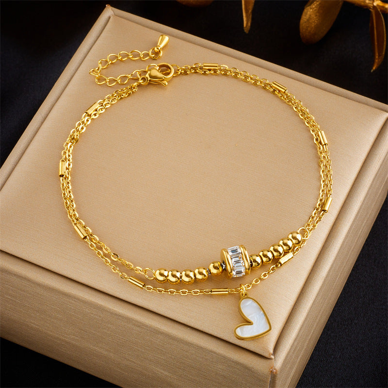 Fashion Jewelry Boho Classic Ankle Chain Double Layer
