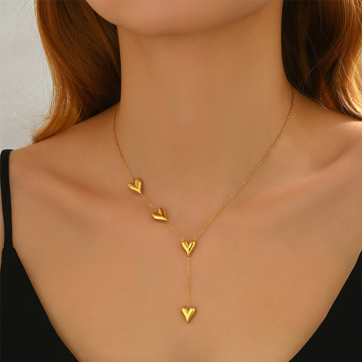 Lxalry 18K Gold Plated Heart Necklace  Recycled Stainless Steel Modern Minimalist Jewelry  Hypoallergenic   Ocean-Safe Gift For Women Wife Mom  Everyday Elegance With Golden Hour Glow