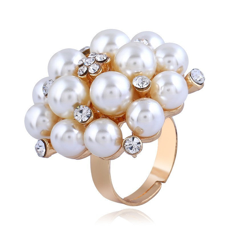 Stylish Index Finger Ring Opening Adjustable Pearl Ring